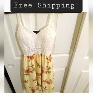 Faded Rose Yellow Lace Dress!